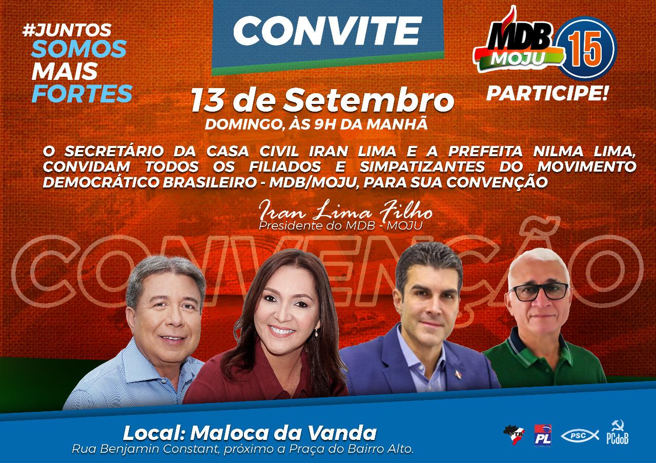 Eleições 2020: MDB Moju anuncia data de sua convenção