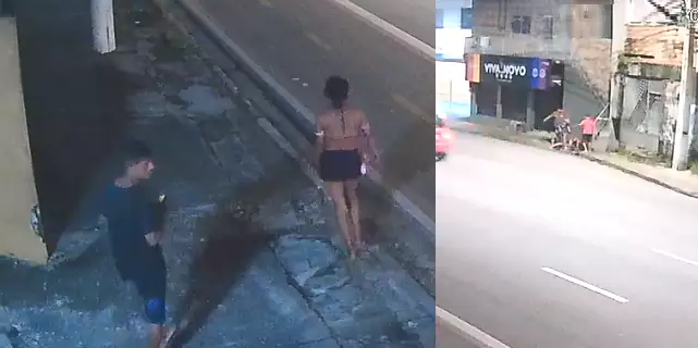 VÍDEO: câmera registra momento em que homem que saía de motel é assassinado