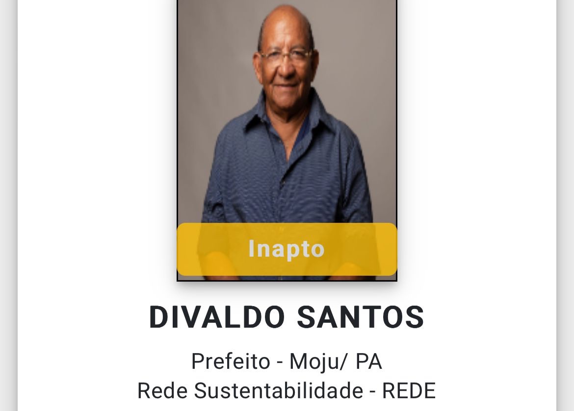 Candidato Divaldo Santos tem registro de candidatura indeferido pela Justiça Eleitoral em Moju