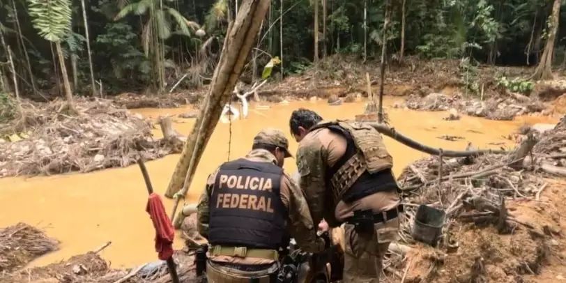 Ação da PF combate garimpo ilegal em Terra Indígena Munduruku no sudoeste do Pará