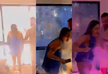 Mulher é atingida por fogos de artifício dentro de casa