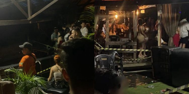 Piso do Solar da Ilha desaba durante o Combu Vibes e assusta frequentadores