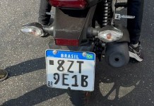 “Moto de app” com placa adulterada é levada para Delegacia em Belém