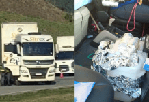 Motorista amarrado a bombas dentro de caminhão é retirado após 5h