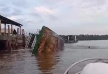 Balsa com carga de cerveja naufraga em Muaná, no Marajó