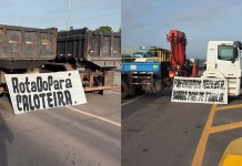 Trabalhadores bloqueiam praça de pedágio na Alça Viária em Moju por atraso de salários