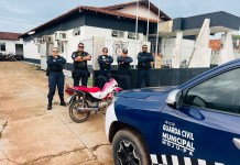 GCM recupera moto abandonada no bairro Almir Gabriel, em Moju