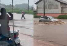 Moradores denunciam alagamentos constantes na PA-252 entre Parolândia e Almir Gabriel, em Moju