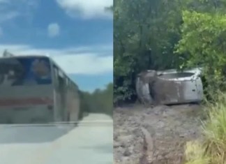 Acidente com ônibus é registrado na PA-458, em Bragança
