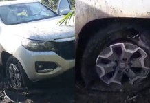 Pneu estoura, carro sai da pista e servidores de Moju sofrem acidente a caminho de reunião