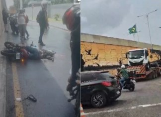 Motociclista morre em acidente grave com caminhão no viaduto da Mário Covas, em Ananindeua
