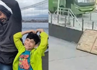 Imagens mostram momento do acidente que matou mulher e filho de humorista no Rio