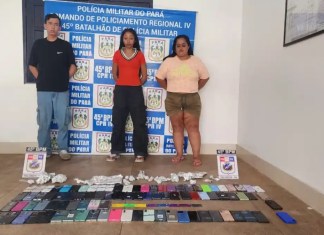 Suspeitos de furtos em Marabá são presos com 87 celulares durante abordagem em Tailândia