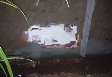 Criminosos abrem buraco na parede de supermercado e furtam televisores em Parauapebas