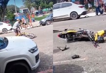 Homem se revolta durante blitz e danifica motocicleta em Abaetetuba