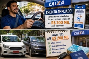 Governo amplia crédito para taxistas e motoristas de app e eleva teto para carros de até R$ 200 mil